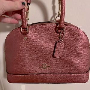 Sparkly pink Coach satchel / handbag